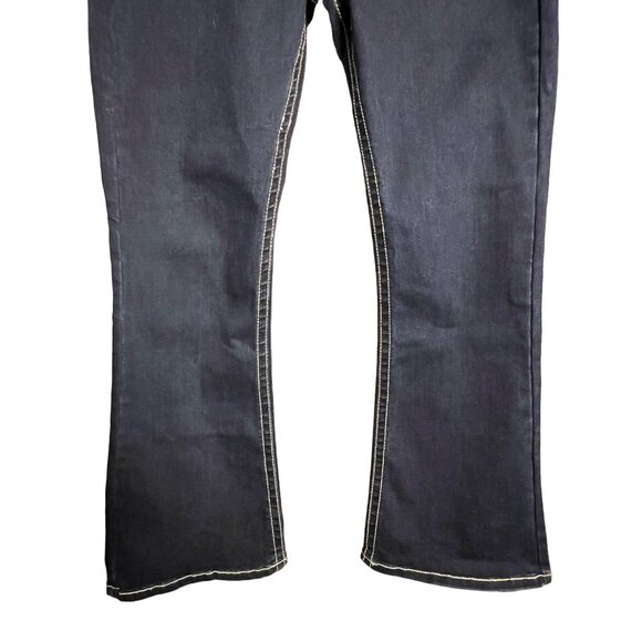 NWT Western Blue Jeans Size 13 Boot Cut Dark Wash Horse Shoe Design - Picture 5 of 16